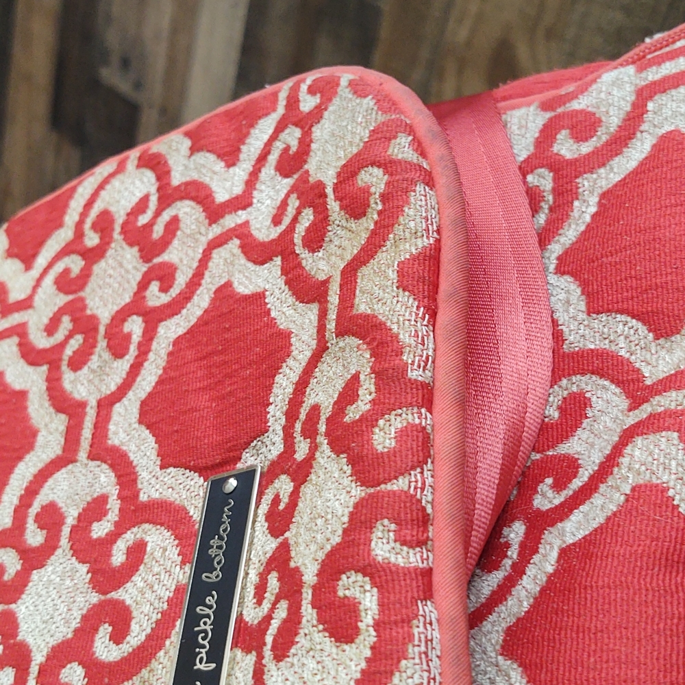 Petunia Pickle Bottom Diaper Bag Backpack Orange And Beige Tapestry - Picture 14 of 17